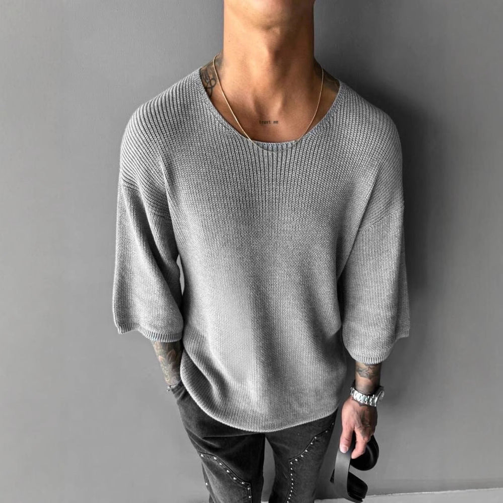 Langarmpullover mit V-Ausschnitt – Bild 8 | LuxeStyle