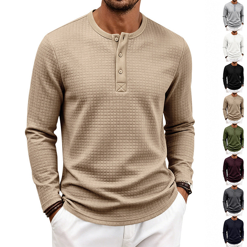 Herren Retro-Jacquard-Plaid-Weitshirt