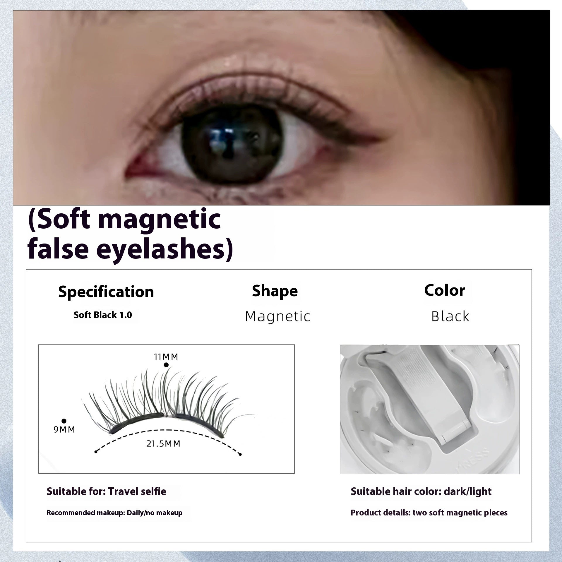 Natürliche magnetische Wimpern langlebig
