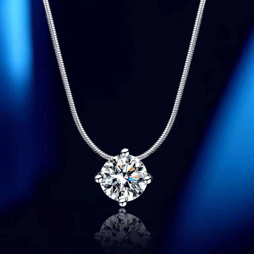Edle Moissanite-Halskette