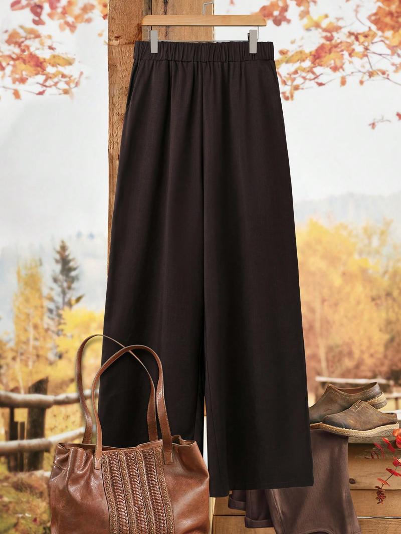 Wide-Leg-Hose «Largo» – gerades Bein, elegant