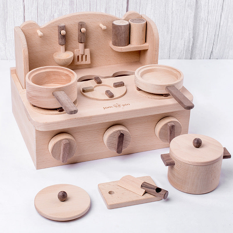 Hölzerner Mini-Küchenherd Spielzeug – Bild 3 | LuxeStyle