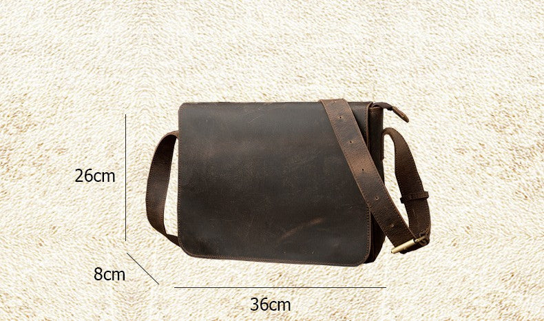 Retro-Schultertasche aus Leder für Herren – Bild 2 | LuxeStyle