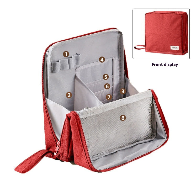 Kosmetiktasche aus Cord – Grosses Fassungsvermögen – Bild 3 | LuxeStyle