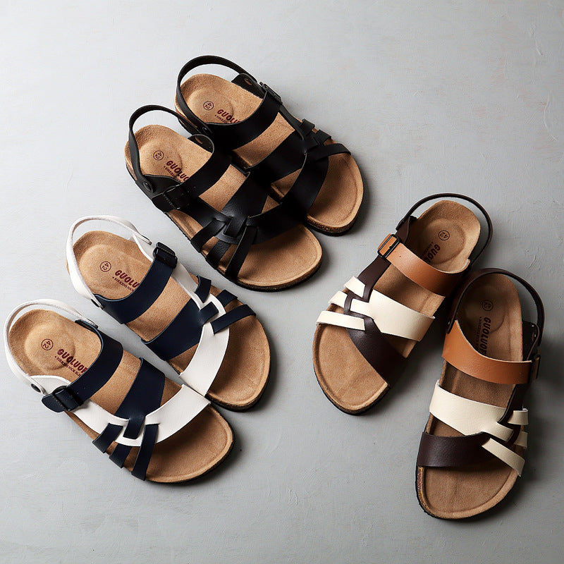 Herren Kork-Slipper mit Hohlmuster