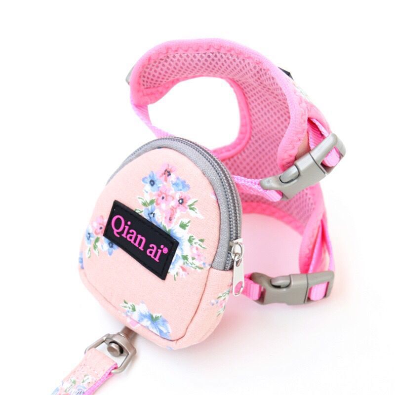 Hundeharnisch mit Zugseil – rosa/ grau/ himmelblau – Bild 3 | LuxeStyle