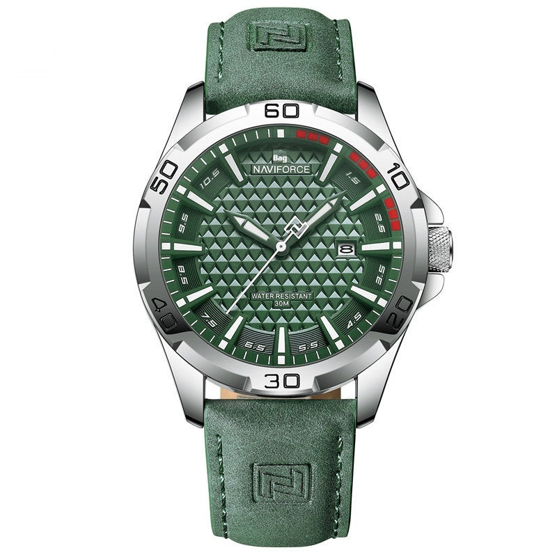 NAVIFORCE Herren Quarzuhr Lederarmband