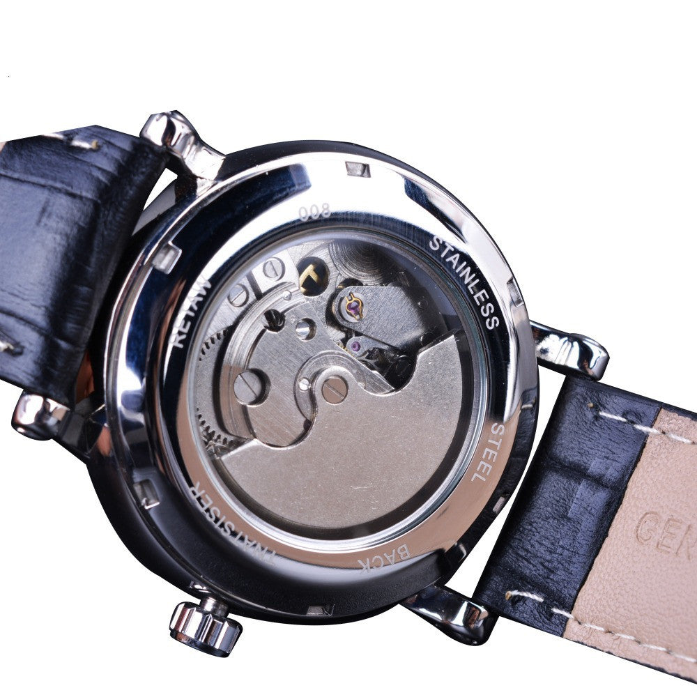 Herren Automatikuhr mit römischen Ziffern – Bild 5 | LuxeStyle