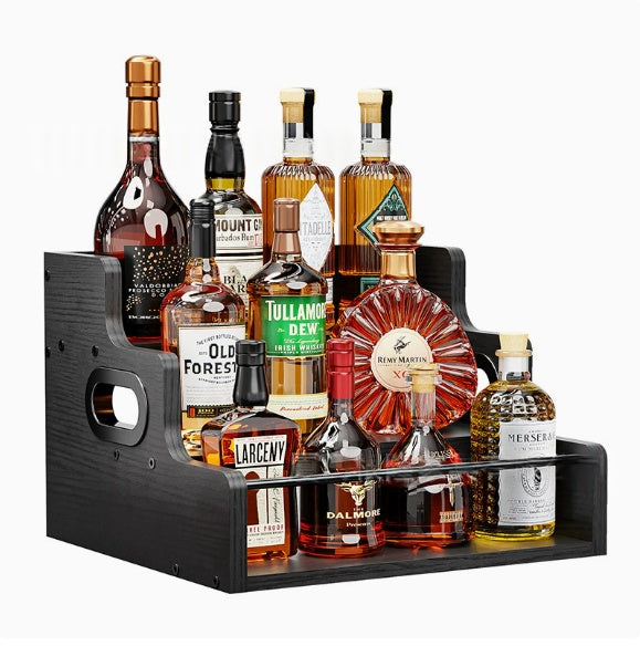 Mehrstufiges Weinregal aus Holz – Bild 3 | LuxeStyle