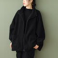 Lässiger Oversize-Mantel aus Lammfellimitat