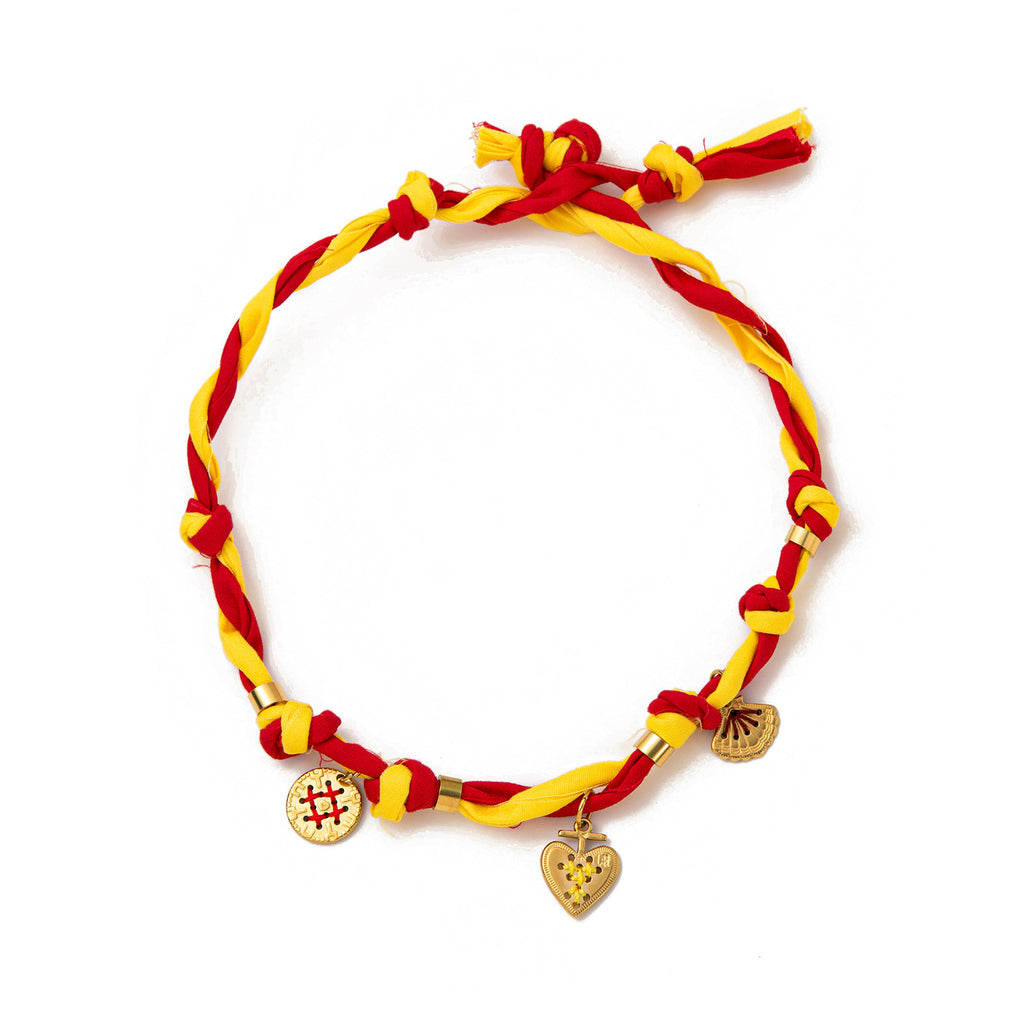 Mehrfarbiges Titanstahl-Herzanhänger-Armband aus Edelstahl
