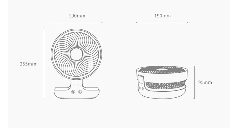 Kabelloser Ventilator mit Nachtlicht – Bild 6 | LuxeStyle
