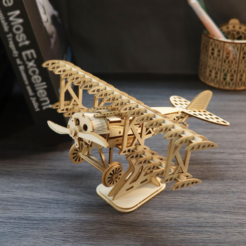 3D Holzpuzzle Doppeldecker Modellbausatz