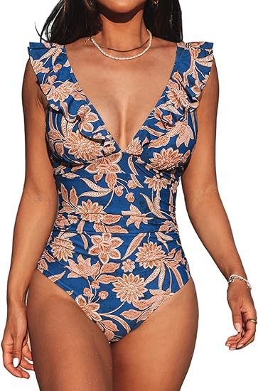 Damen Neckholder Badekleid mit Blumenmuster – Bild 9 | LuxeStyle