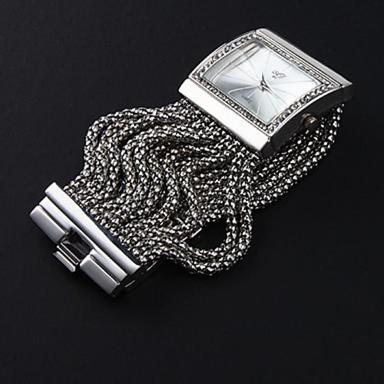 Quarz-Armbanduhr mit Strass – Bild 3 | LuxeStyle