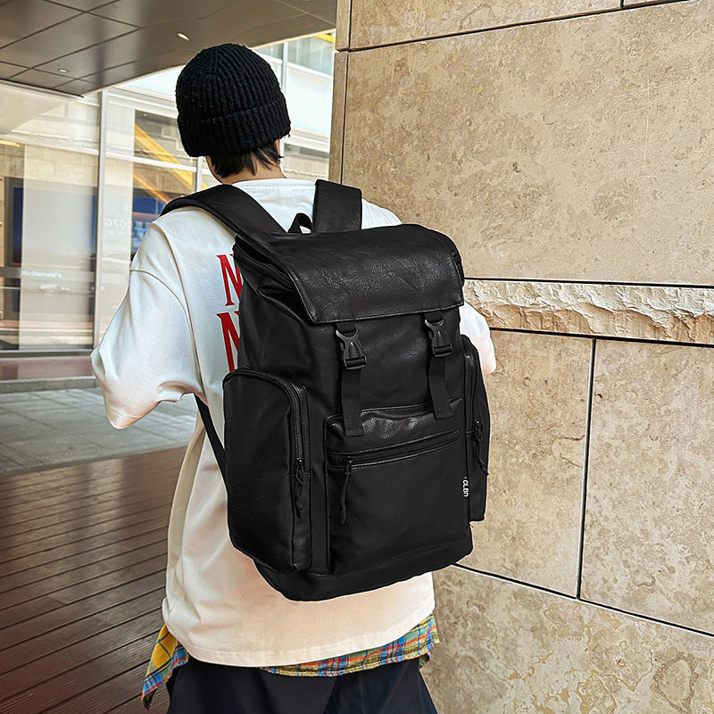 Retro Herren Leder Rucksack mit Computerfach – Bild 2 | LuxeStyle