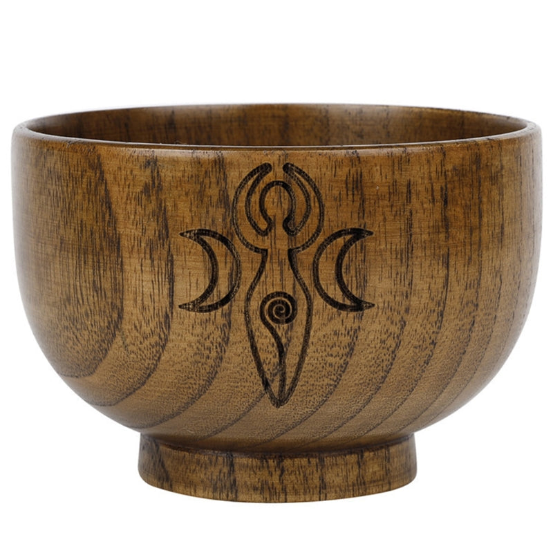 Holzschale mit Mondgöttin und Pentagramm – Bild 4 | LuxeStyle