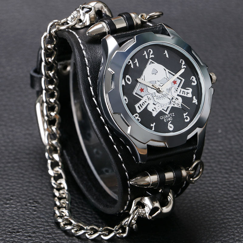 Armbanduhr aus Leder mit Dornschliesse – Bild 3 | LuxeStyle