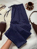 Weite Polka-Dot Hose mit Elastikbund