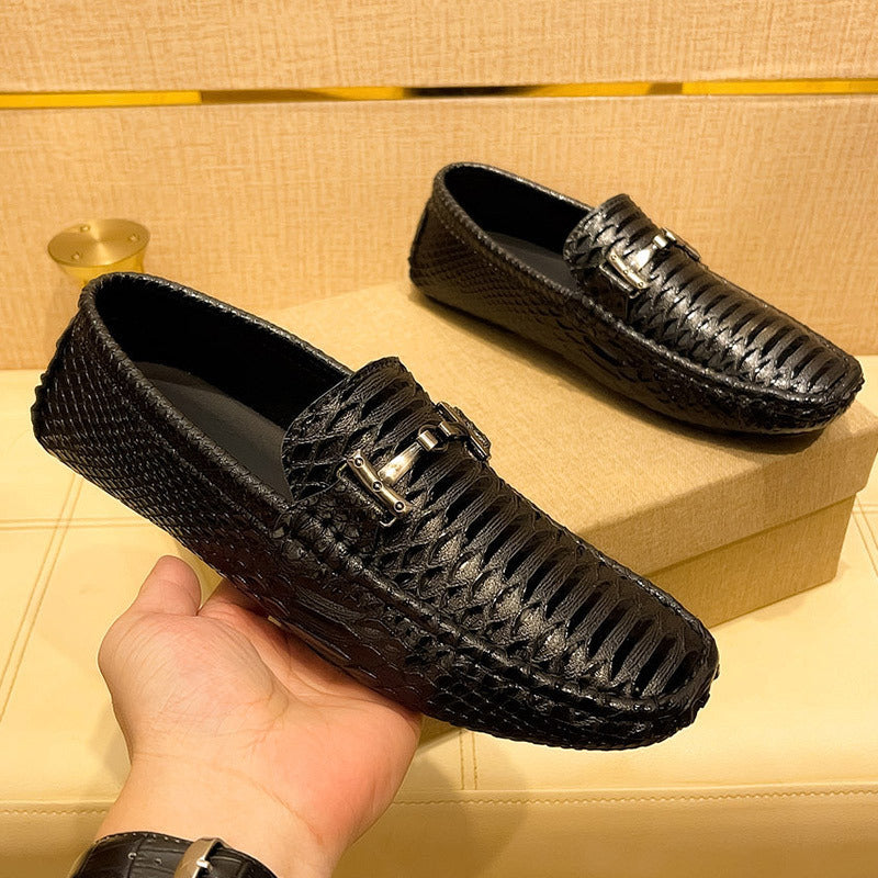 Retro Herren Loafer aus Spaltleder