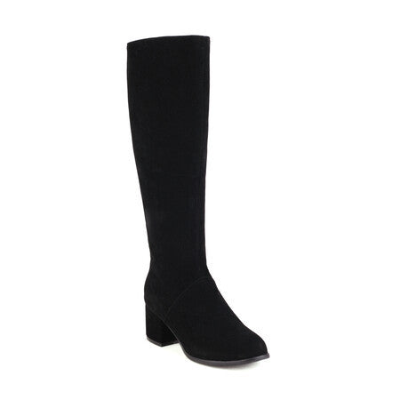 Retro Chunky Mid-Heel Boots