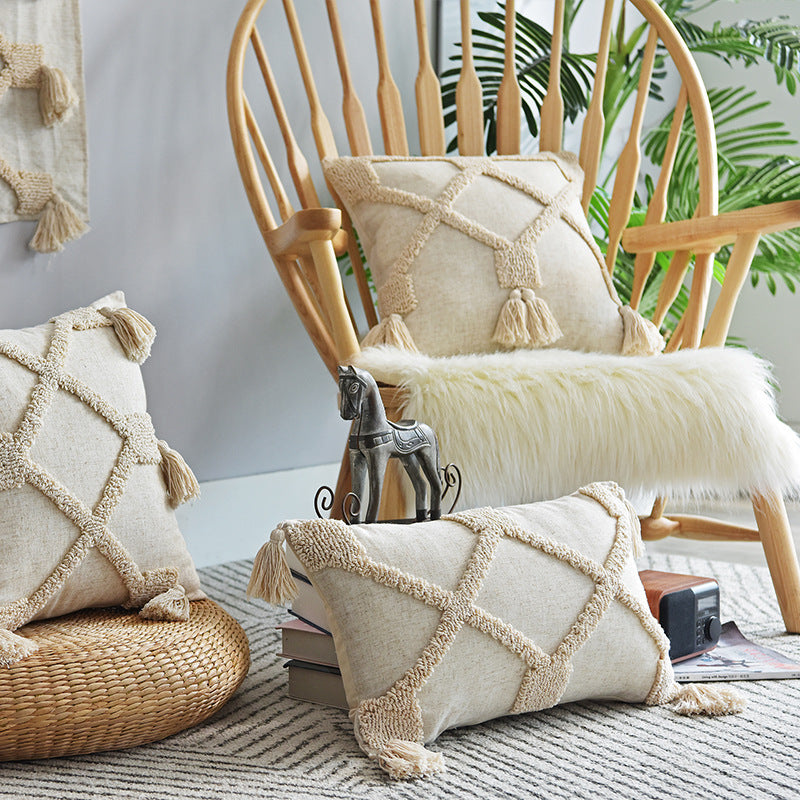 Handgetufteter Kissenbezug Indian Wind – Bild 5 | LuxeStyle
