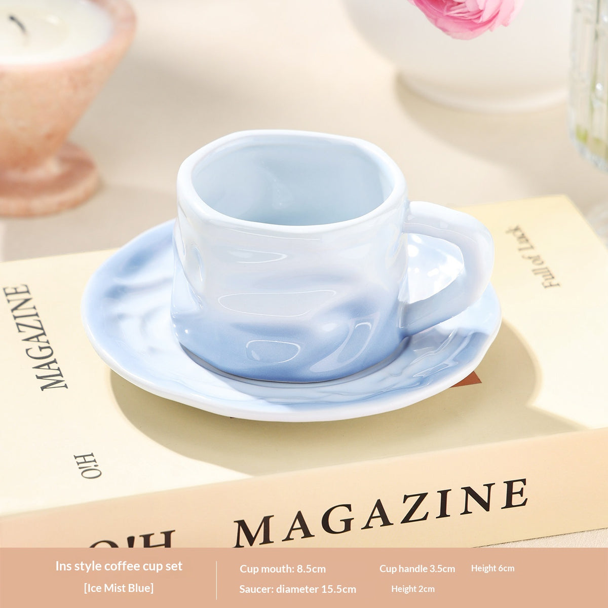 Keramischer Teekopf mit Untertasse – Bild 2 | LuxeStyle