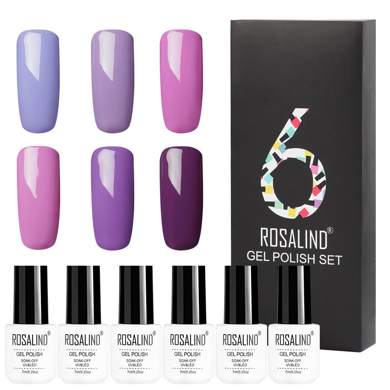 6 Farben Solid Color Gel Nagellack-Set