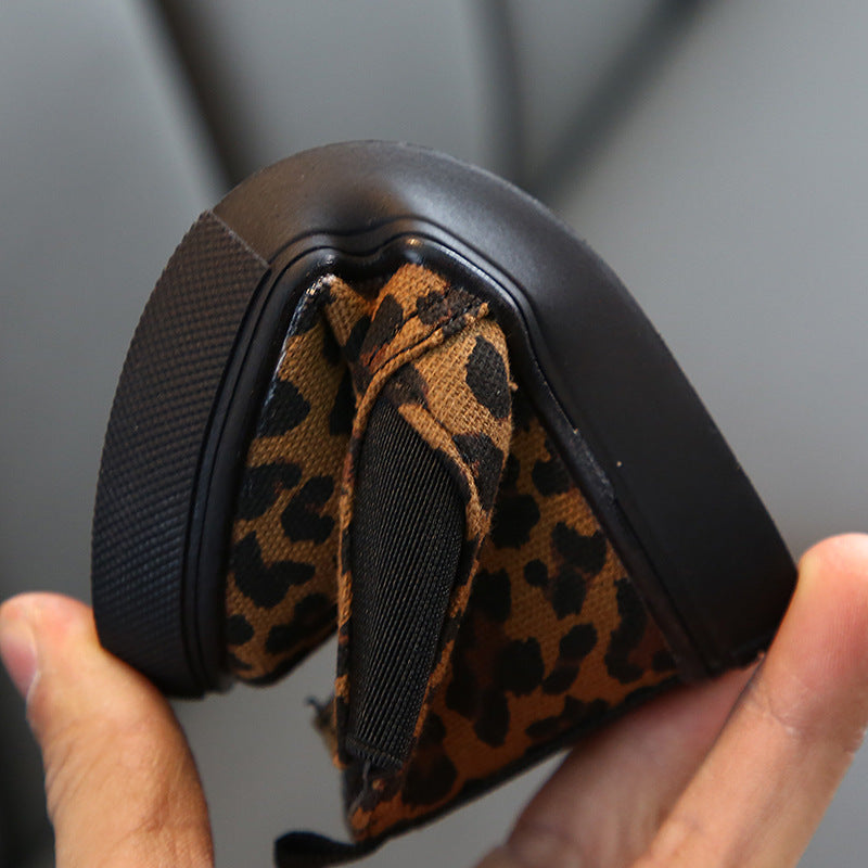 Leopard Samt Stiefeletten für Kinder – Bild 3 | LuxeStyle
