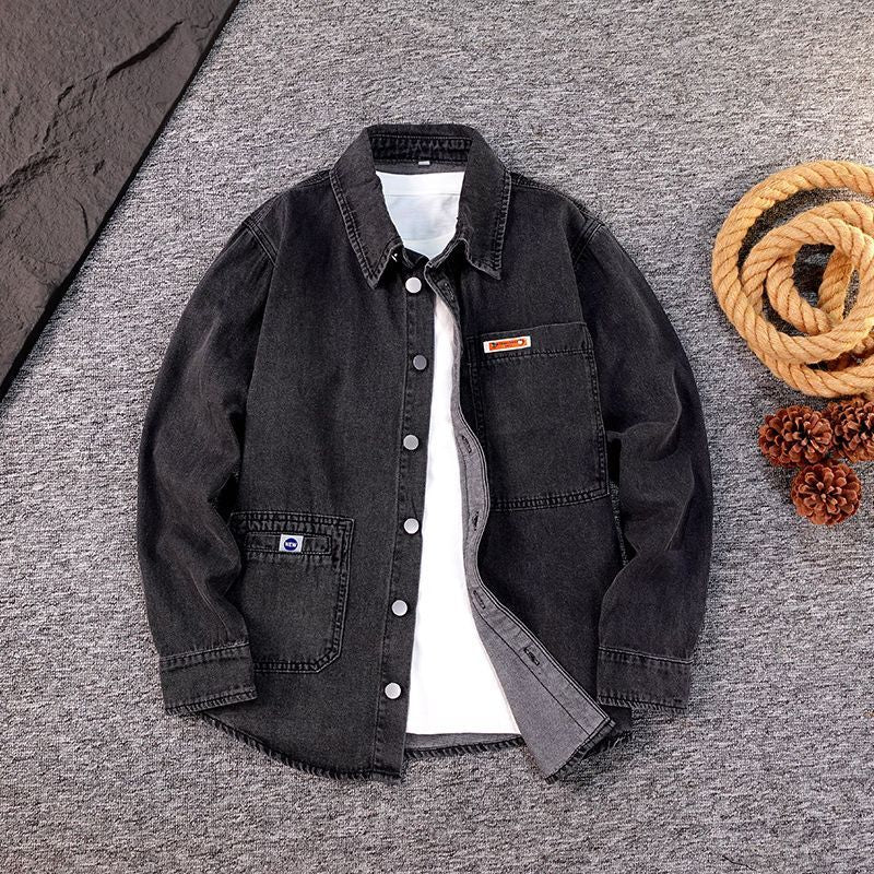 Herren Jeanshemd-Jacke mit langen Ärmeln – Bild 6 | LuxeStyle