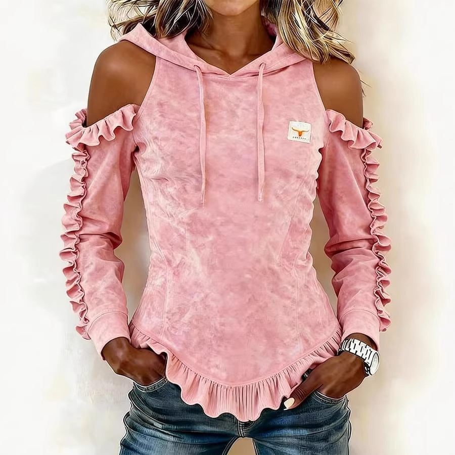Kapuzen-Sweatshirt mit Puffärmeln