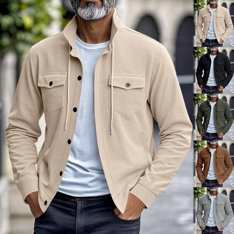 Herren Übergangsjacke mit Stehkragen und vielen Taschen
