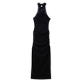 Elegantes Strickkleid mit Spitze und Neckholder – Bild 1 | LuxeStyle