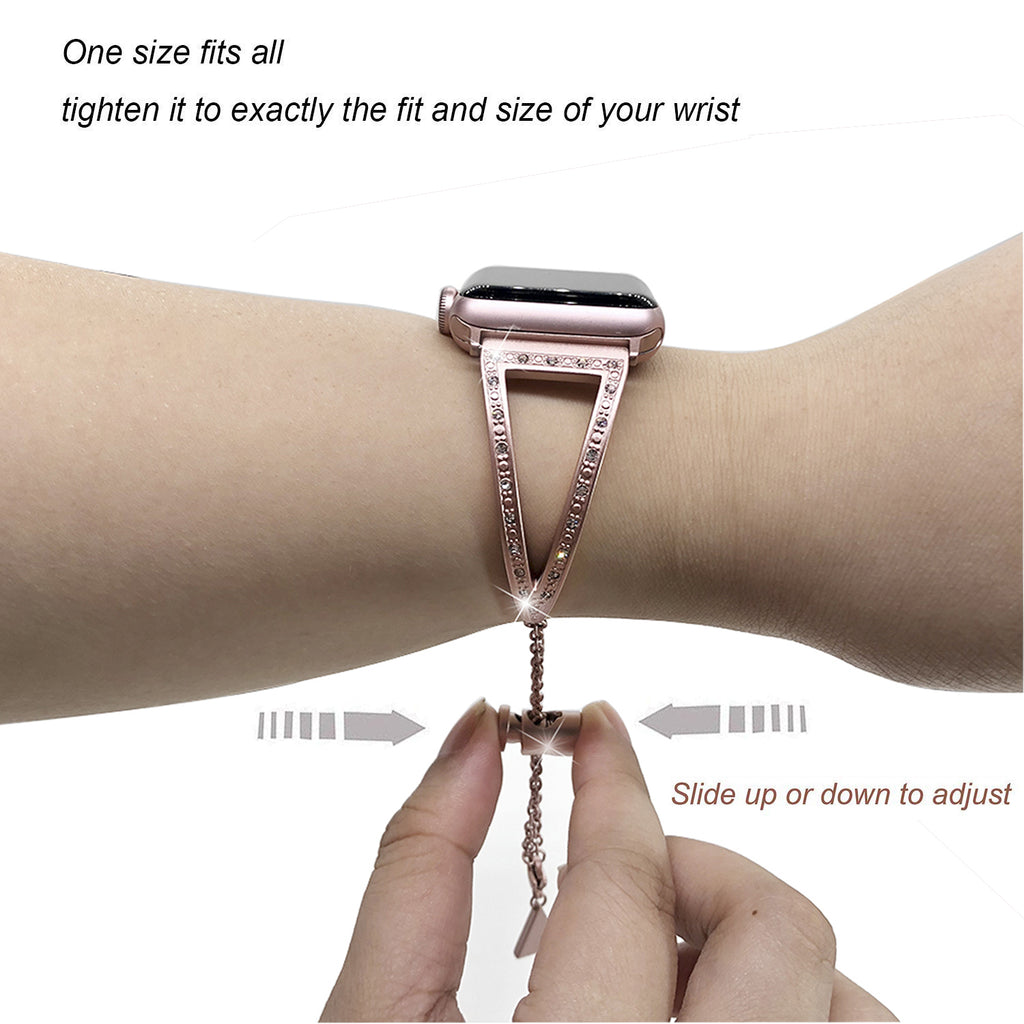 Edles Uhrenarmband mit Strasssteinen – Bild 2 | LuxeStyle