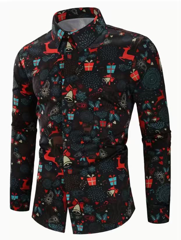 Weihnachts-Langarmshirt für Herren – Bild 2 | LuxeStyle
