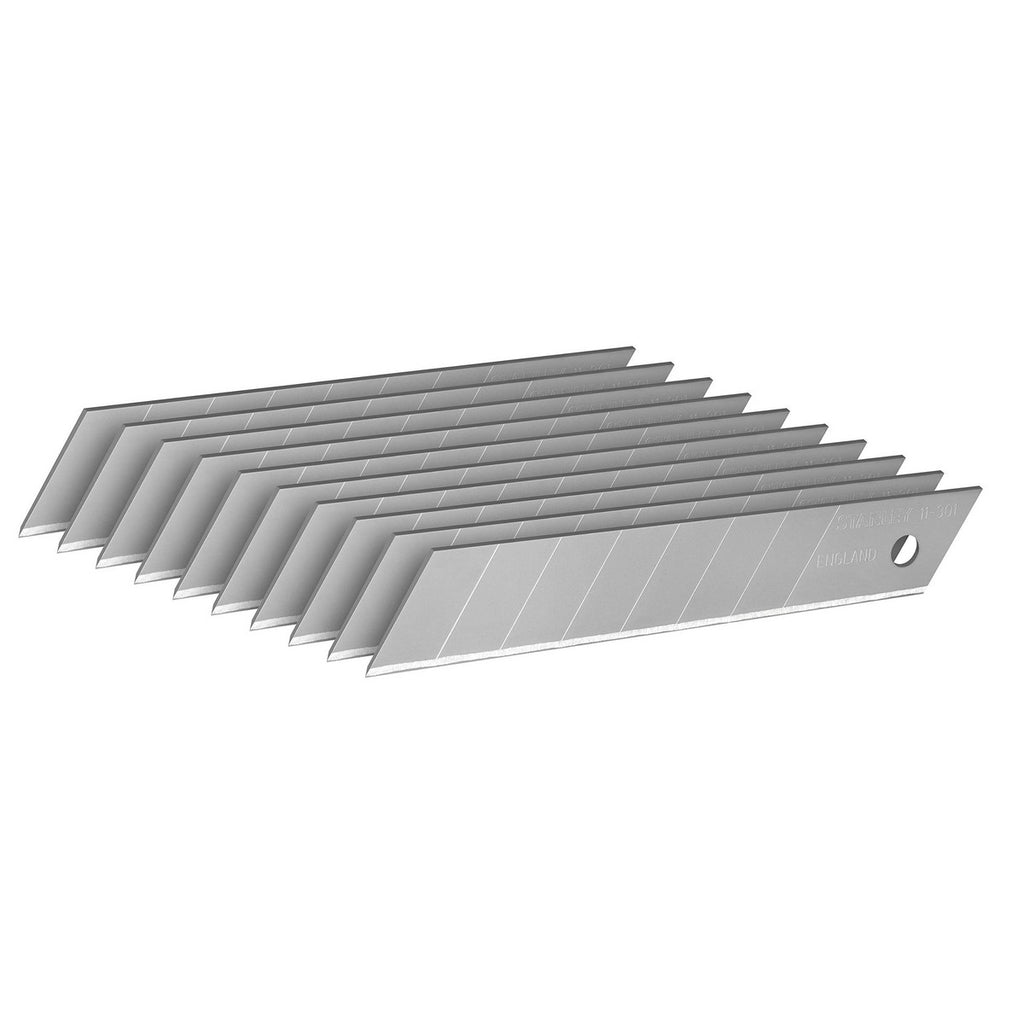 Klinge für Cuttermesser Stanley 0-11-301 Schwarz 18 mm (10 Stück)