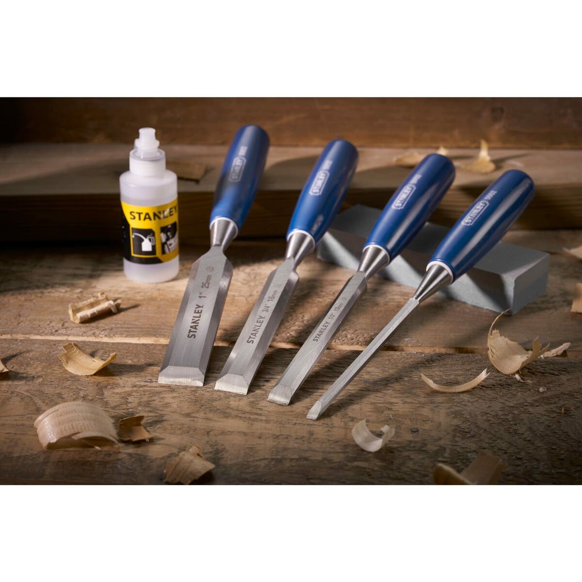 Meissel-Set Stanley 5002 Holz 6, 12, 18, 25 mm 4 Stücke