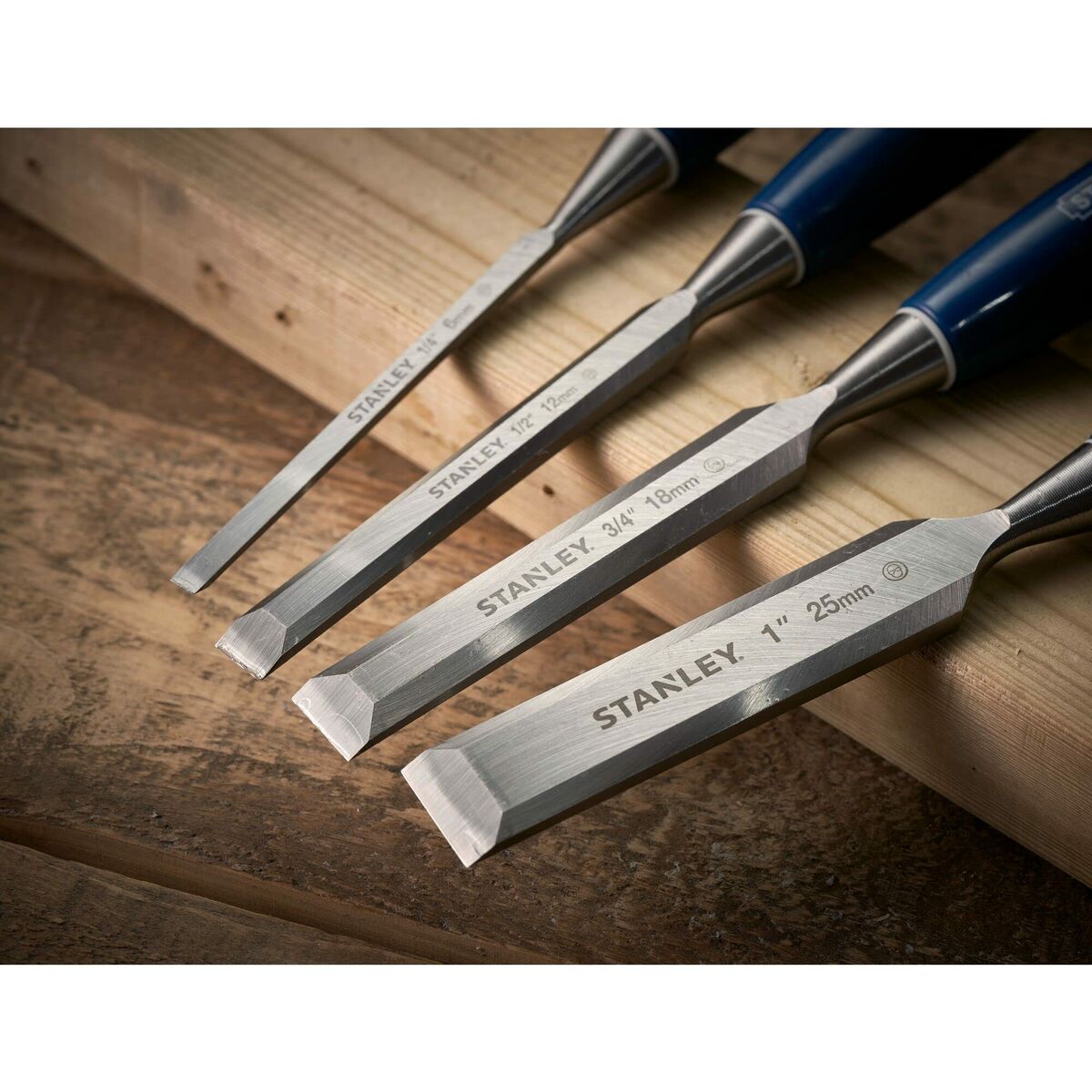 Meissel-Set Stanley 5002 Holz 6, 12, 18, 25 mm 4 Stücke