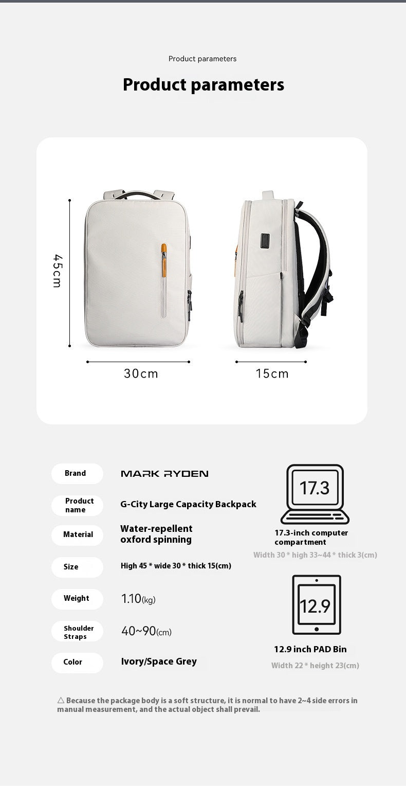 Urbaner Freizeitrucksack für Herbst und Winter