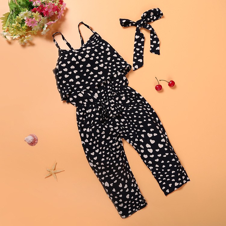 Sommer Jumpsuit für Mädchen – Tupfen & Baumwolle