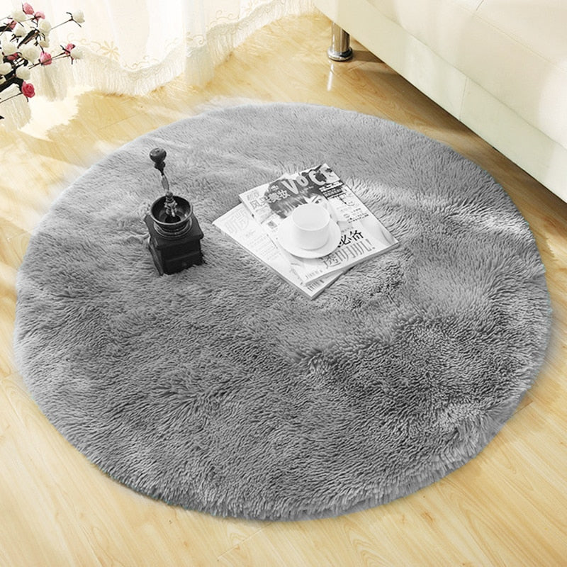 Runder Hochflor-Teppich aus Kunstfell – Bild 6 | LuxeStyle