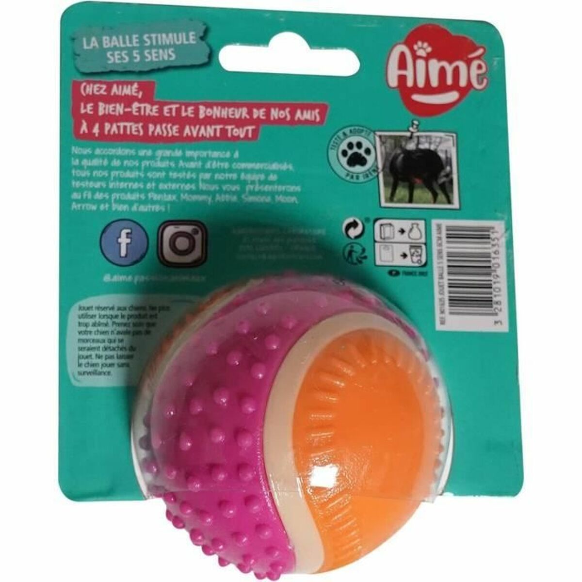 Hundespielzeug «Aimé» Plüsch Rosa