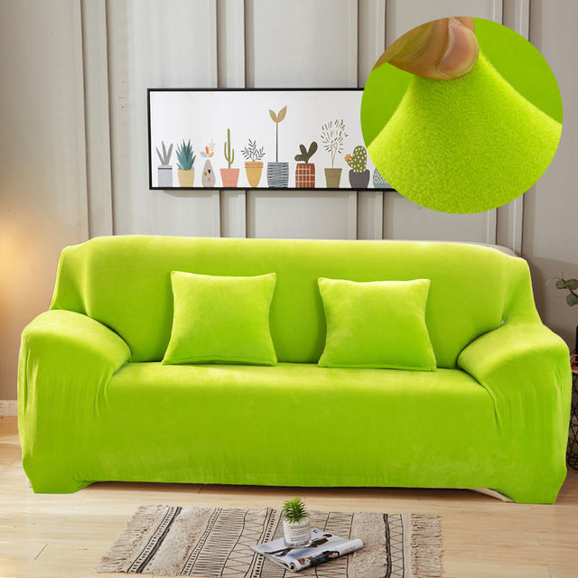 Elastischer Anti-Rutsch Sofaüberzug aus Plüsch – Bild 7 | LuxeStyle