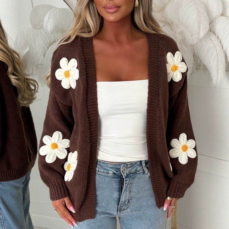 Cardigan mit Blumenmuster