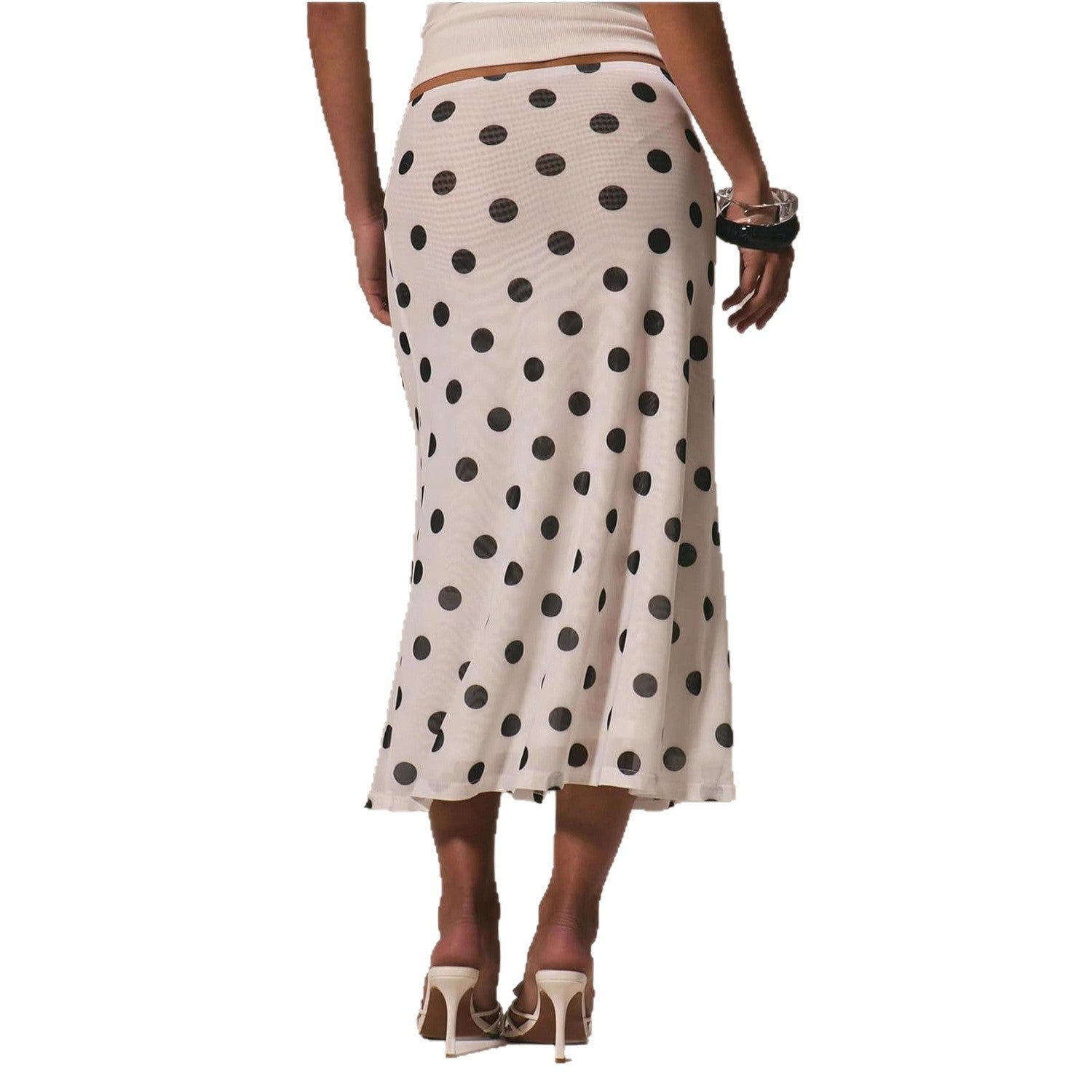 Eleganter Business-Bleistiftrock mit Polka Dots – Ansicht 4