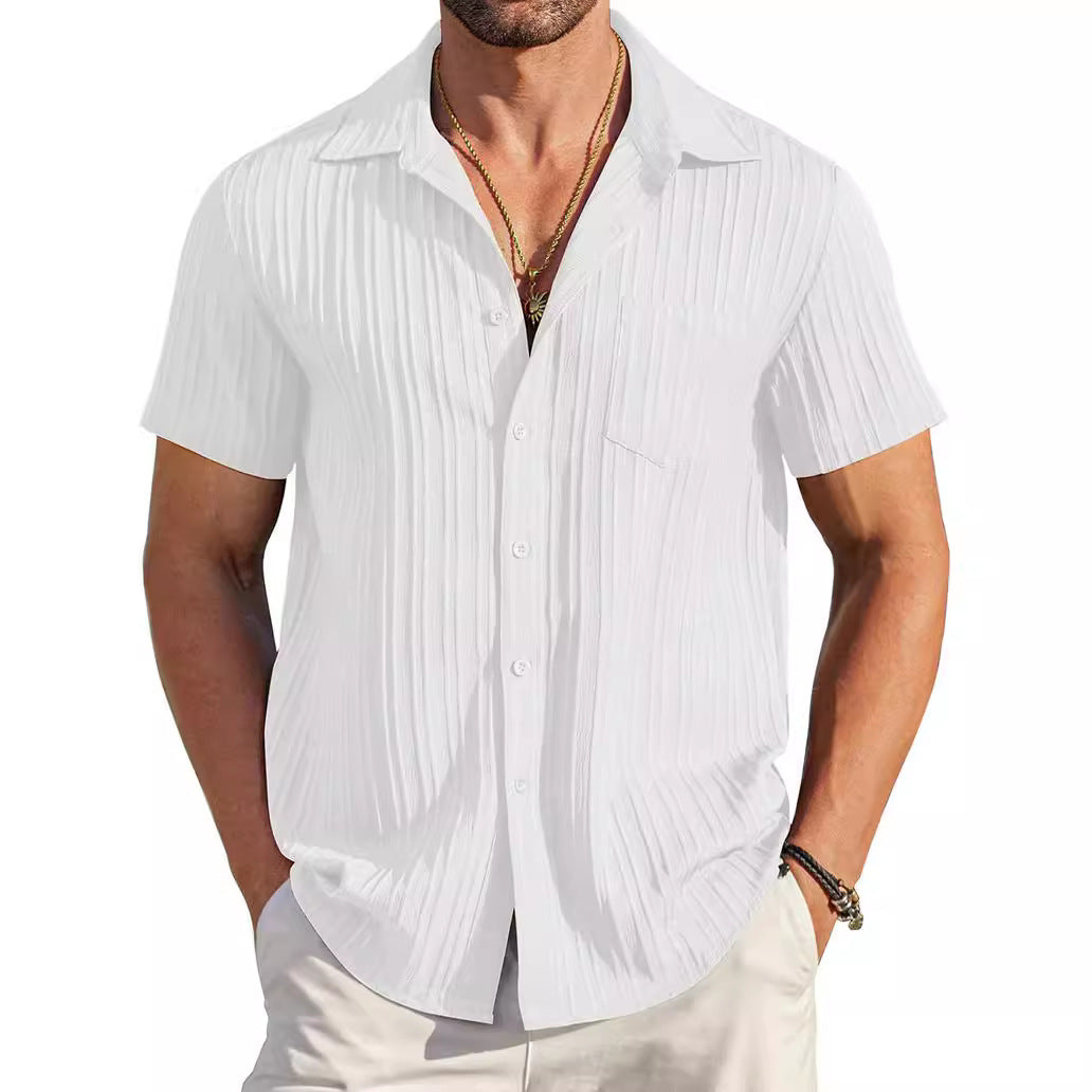 Poloshirt mit Kragen, Kurzarm, einfarbig – Bild 5 | LuxeStyle