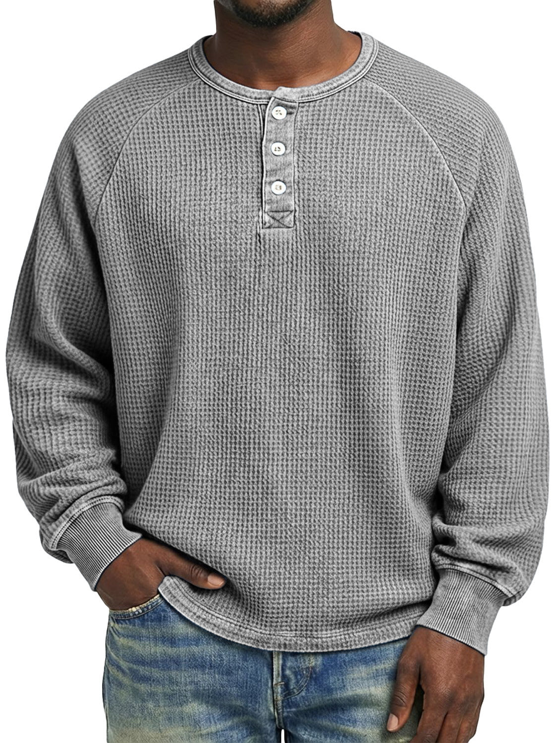 Langärmliges Herren-T-Shirt mit Print – Bild 6 | LuxeStyle