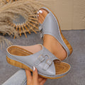 One Line Foot Buckle With Fish Mouth Slippers
