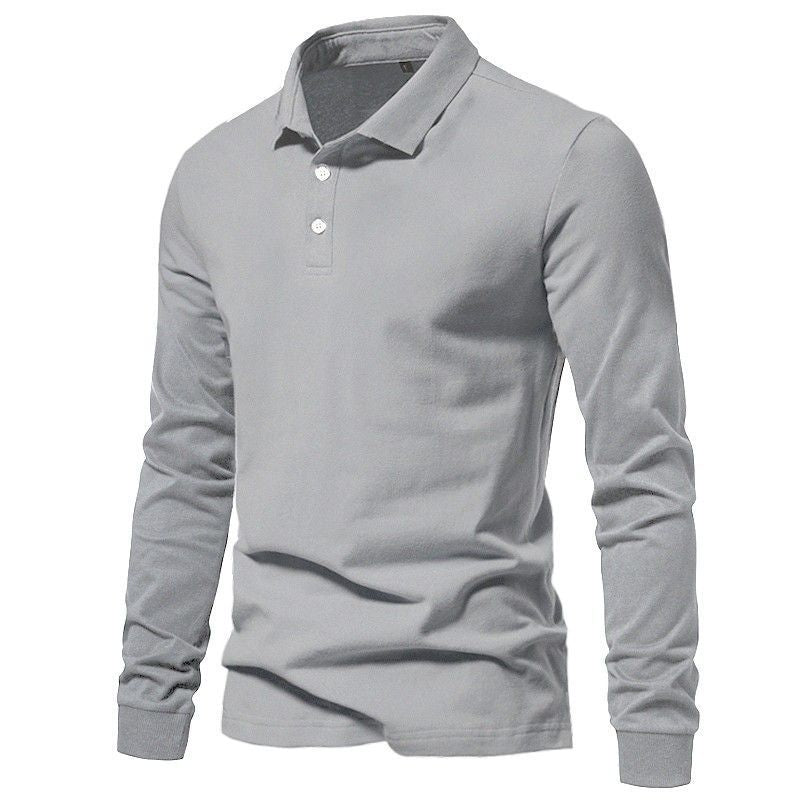 Herren Langarm-Polo aus Kaninchenhaar-Mix