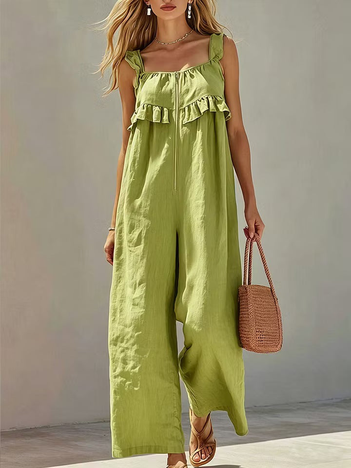 Ärmelloser Jumpsuit mit geradem Bein – Bild 1 | LuxeStyle